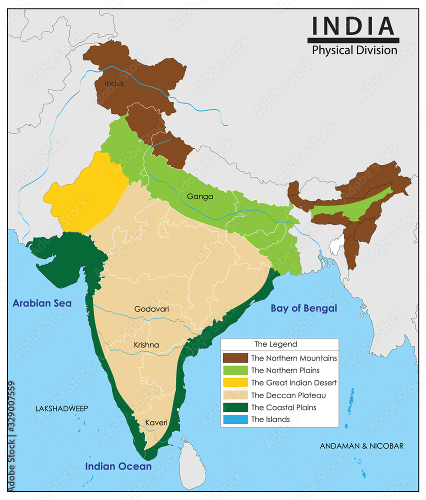 Physiographic Divisions of India Map